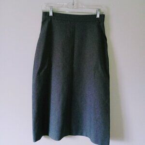 Vintage Retro JCPenney Long Gray Pencil Work Skirt